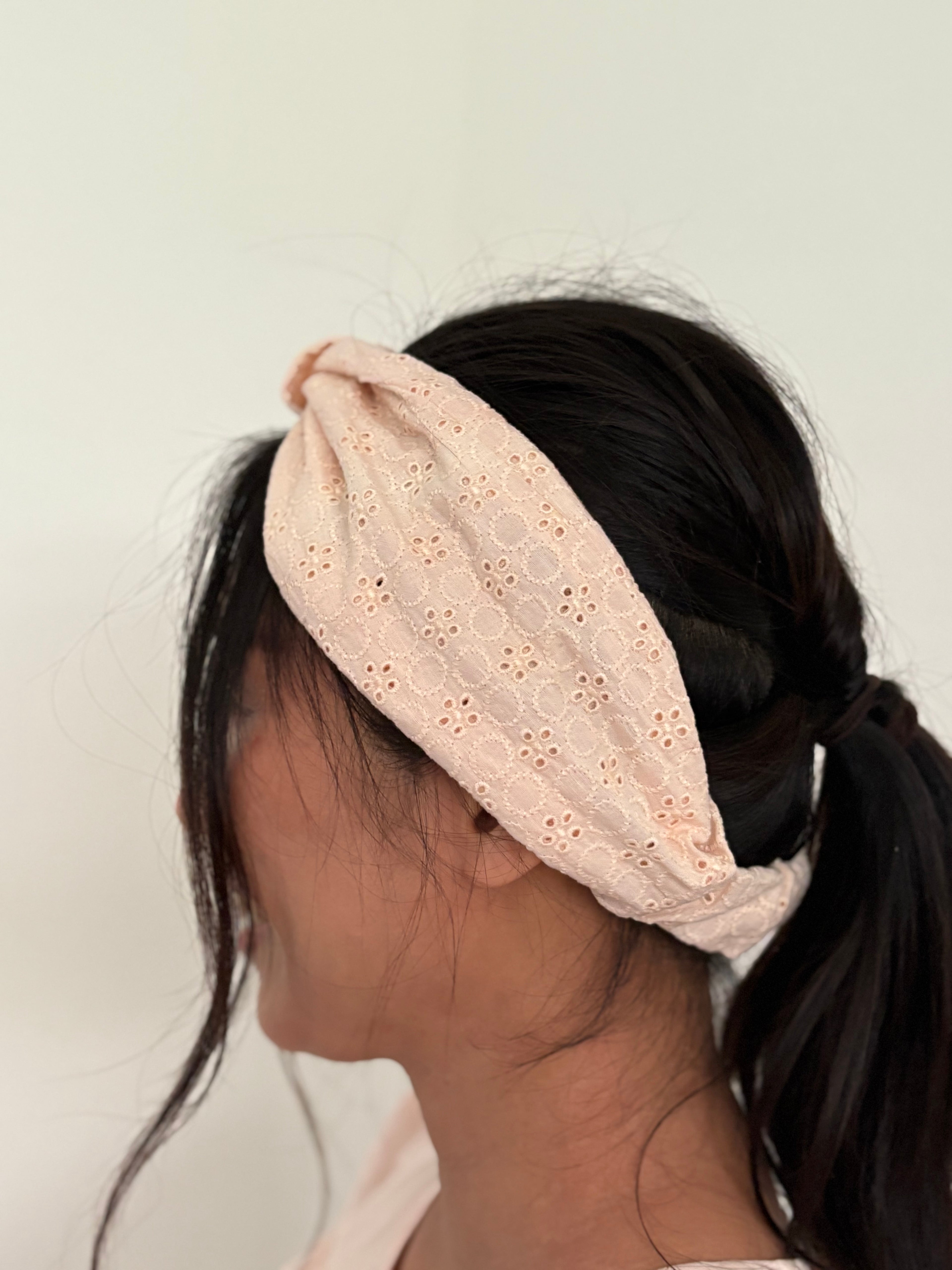 着物地で作るヘアバンド